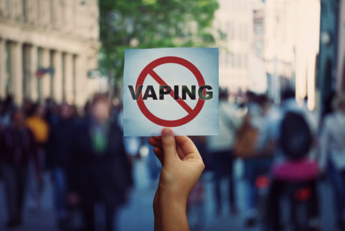 sign with vaping crossed out